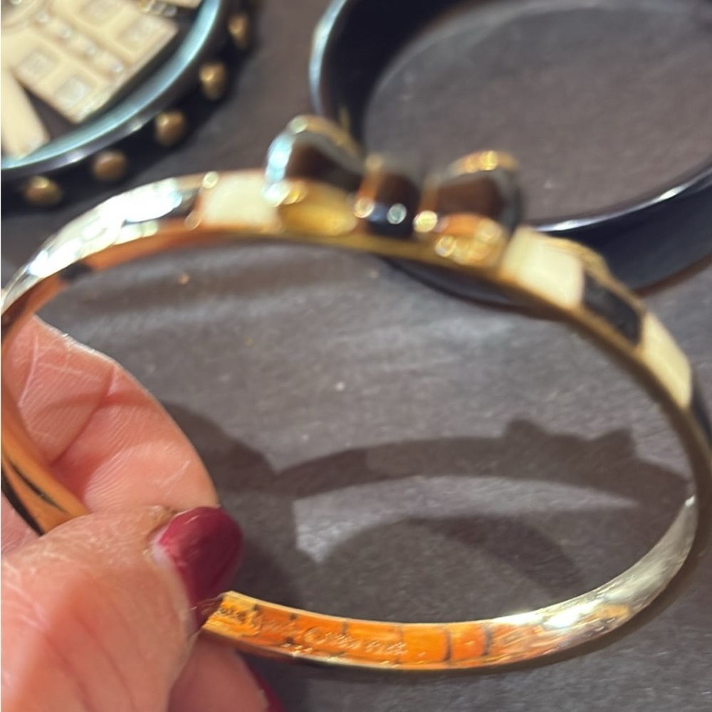 Kate Spade Gold and Black Bow Bracelet